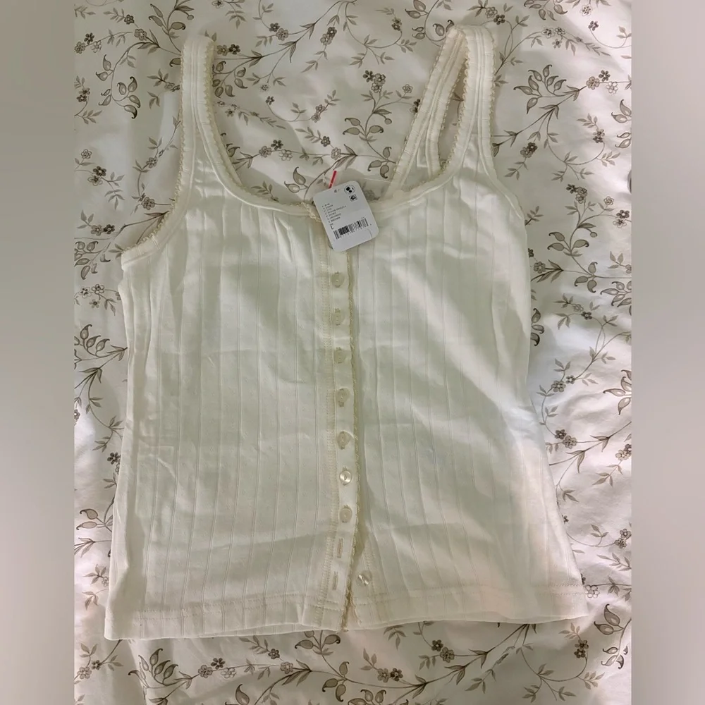 Free People End Game Pointelle Tank - Picture 3 of 4